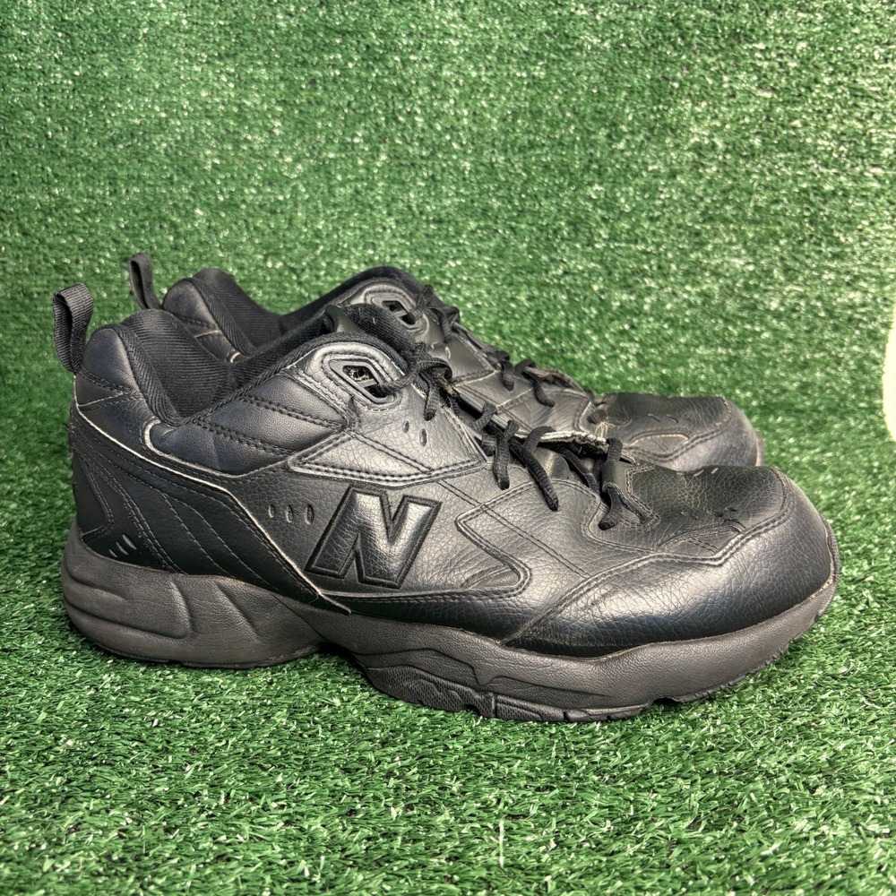 New Balance 608v5 Leather Cross Trainer Athletic Sneaker Black Mens 13 4E X-Wide